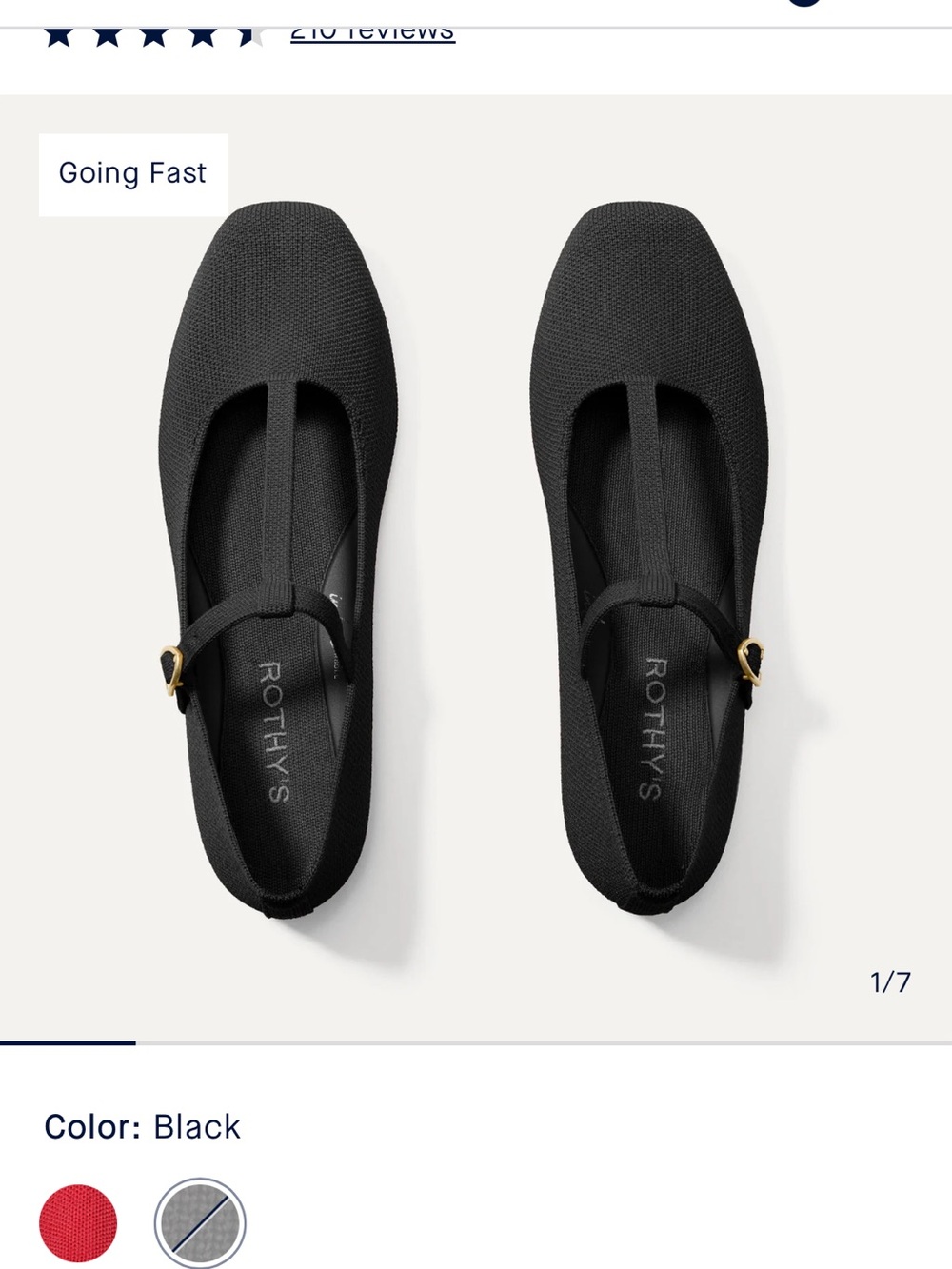 Rothy's Black The T–Strap Mary Jane only wore once
